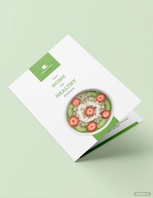 Organic Food Bi-Fold Brochure Template