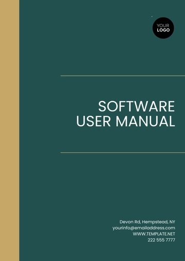 Free Software User Manual Template to Edit Online