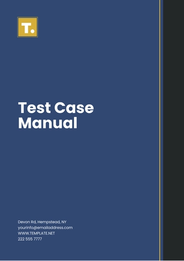 Free Test Case Manual Template to Edit Online