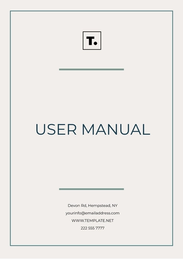 Free Sample User Manual Template to Edit Online