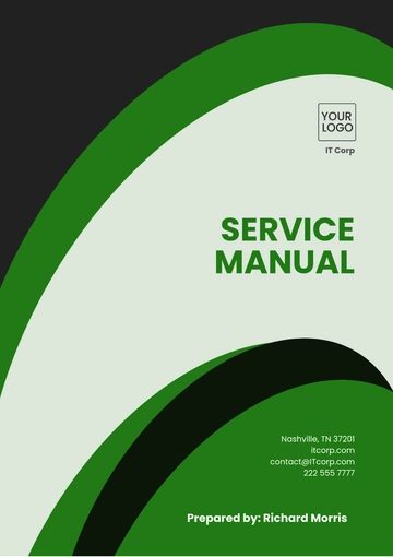 Free Service Manual Template to Edit Online