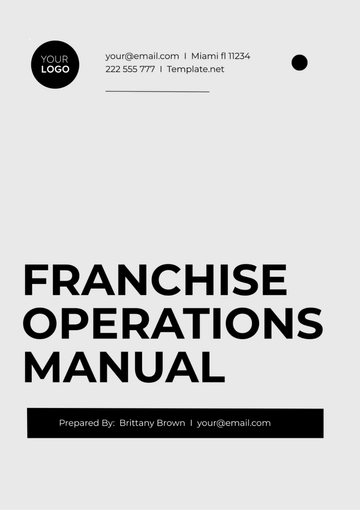 Free Franchise Operations Manual Template to Edit Online