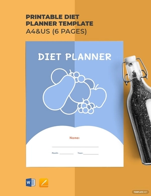 Printable Diet Planner Template