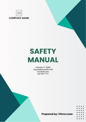 Free Safety Manual Template to Edit Online