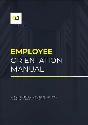 Free Employee Orientation Manual Template to Edit Online