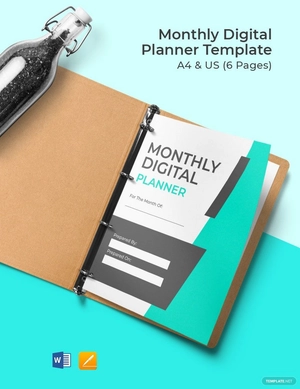 Monthly Digital Planner Template