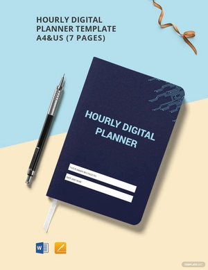 Hourly Digital Planner Template