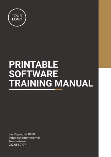 Free Printable Software Training Manual Template to Edit Online
