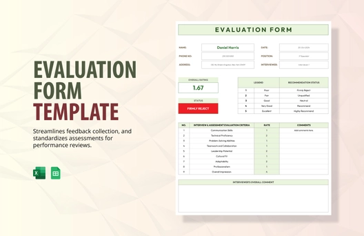 Evaluation Form Template