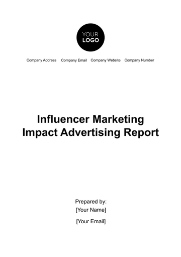 Free Influencer Marketing Impact Advertising Report Template to Edit Online