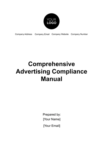 Free Comprehensive Advertising Compliance Manual Template to Edit Online