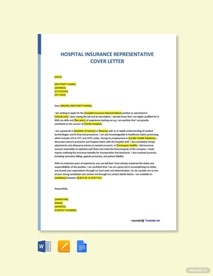 Hospital Insurance Representative Cover Letter
