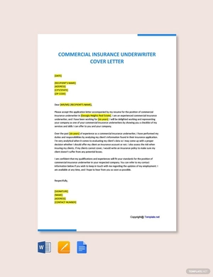 Commercial Insurance Underwriter Cover Letter