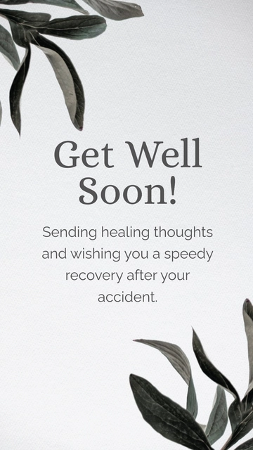 Free Get Well Soon After Accident Quote Template to Edit Online
