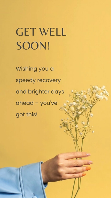 Free Get Well Soon Encouragement Quote Template to Edit Online