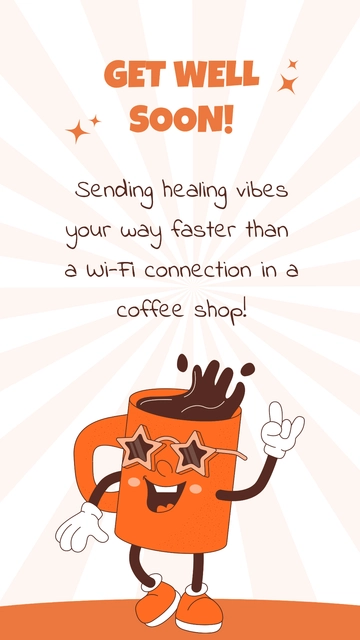 Free Get Well Soon Humorous Quote Template to Edit Online