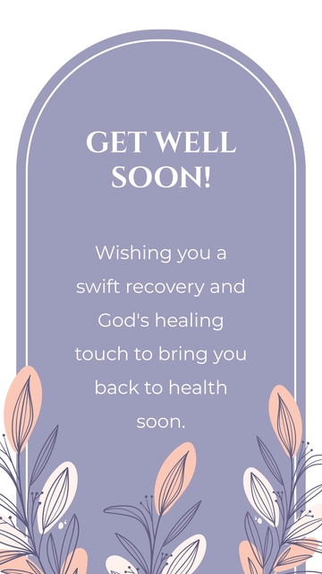 Free Get Well Soon Religious Quote Template to Edit Online