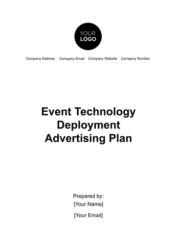 Free Event Technology Deployment Advertising Plan Template to Edit Online