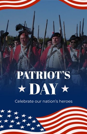 Free Patriot's Day Poster Template to Edit Online