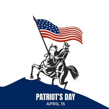 Free Patriot's Day Clipart Template to Edit Online