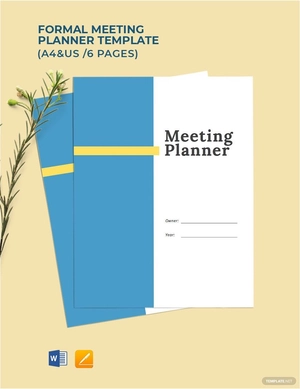 Formal Meeting Planner Template