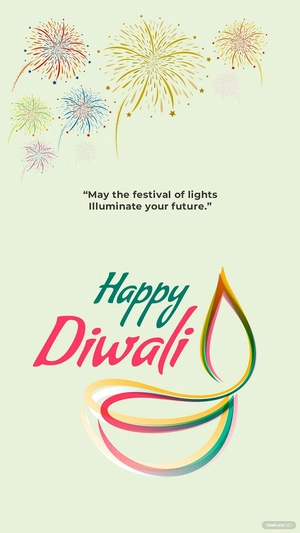 Happy Diwali Whatsapp Image Template