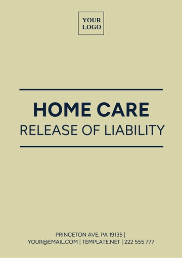 Free Home Care Release Of Liability Template to Edit Online