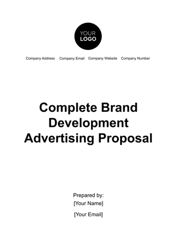 Free Complete Brand Development Advertising Proposal Template to Edit Online