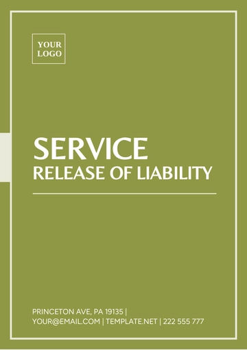 Free Services Release of Liability Template to Edit Online
