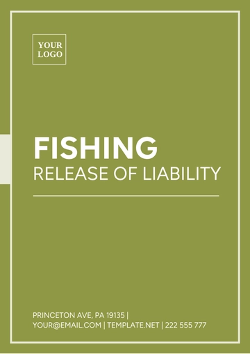 Free Fishing Release Of Liability Template to Edit Online