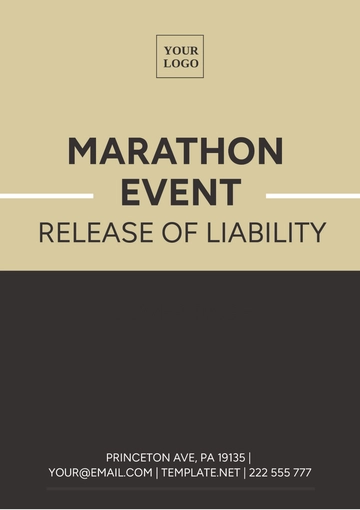 Free Marathon Release of Liability Template to Edit Online