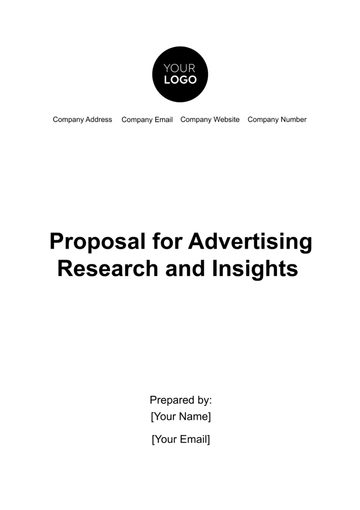 Free Proposal for Advertising Research and Insights Template to Edit Online