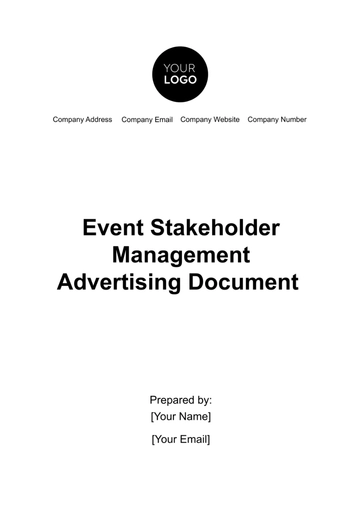 Free Event Stakeholder Management Advertising Document Template to Edit Online