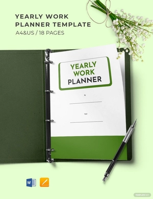 Yearly Work Planner Template