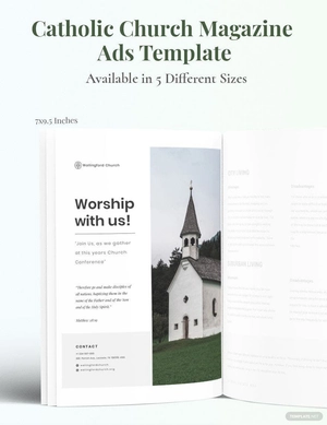 Catholic Church Magazine Ads Template