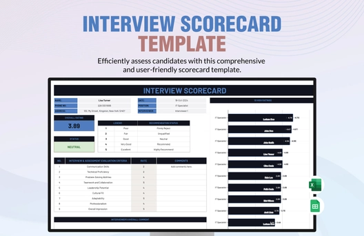 Interview Scorecard Template Interview Scorecard Template