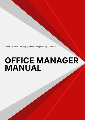 Free Office Manager Manual Template to Edit Online
