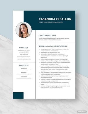 Network Services Manager Resume