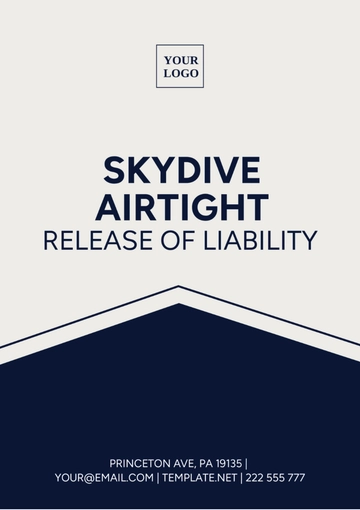 Free Skydive Airtight Release Of Liability Template to Edit Online