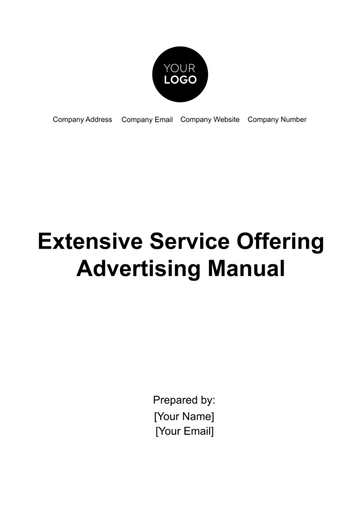 Free Extensive Service Offering Advertising Manual Template to Edit Online