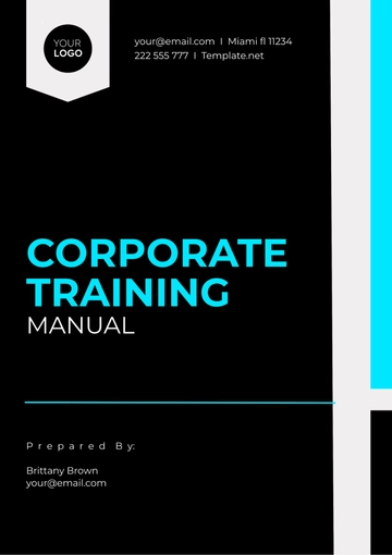 Free Corporate Training Manual Template to Edit Online