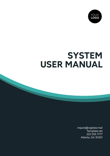 Free System User Manual Template to Edit Online