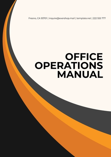 Free Office Operations Manual Template to Edit Online