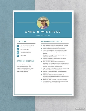 Park Naturalist Resume
