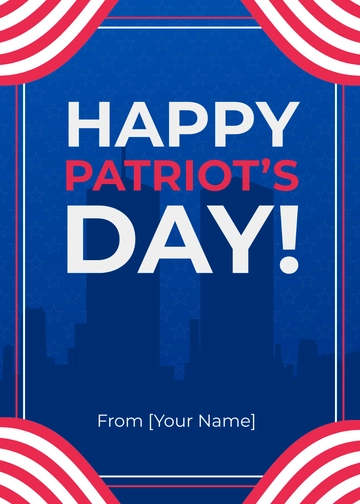 Free Happy Patriot's Day Template to Edit Online