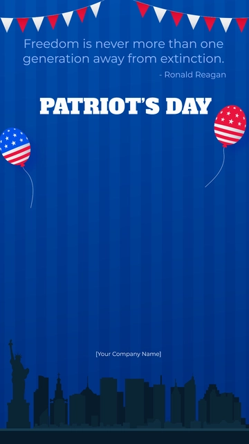 Free Patriot's Day Instagram Template to Edit Online