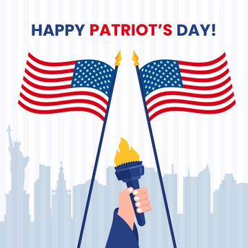 Free Patriot's Day Flag Template Clipart to Edit Online