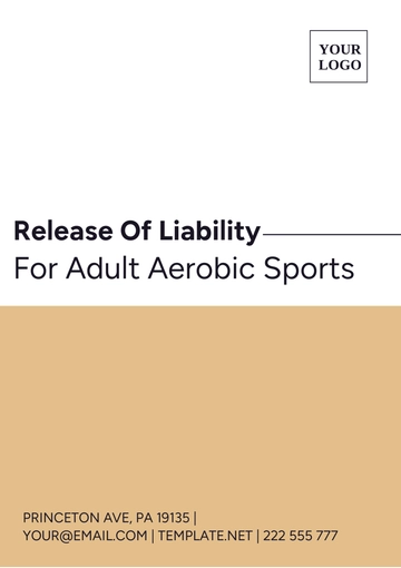 Free Release Of Liability For Adult Aerobic Sports Template to Edit Online