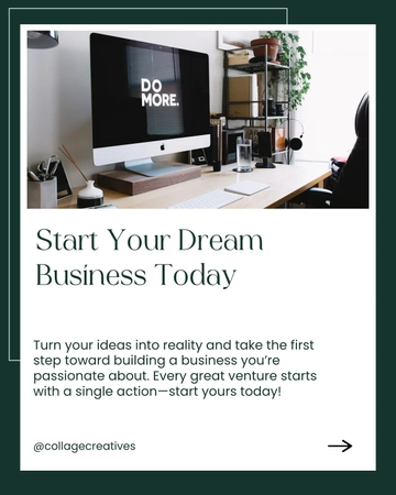 Free Starting A Business Instagram Carousel Post Template to Edit Online