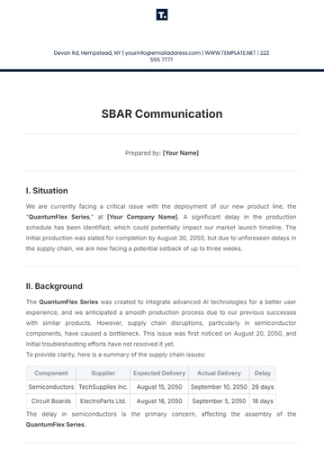 Free SBAR Communication Template to Edit Online